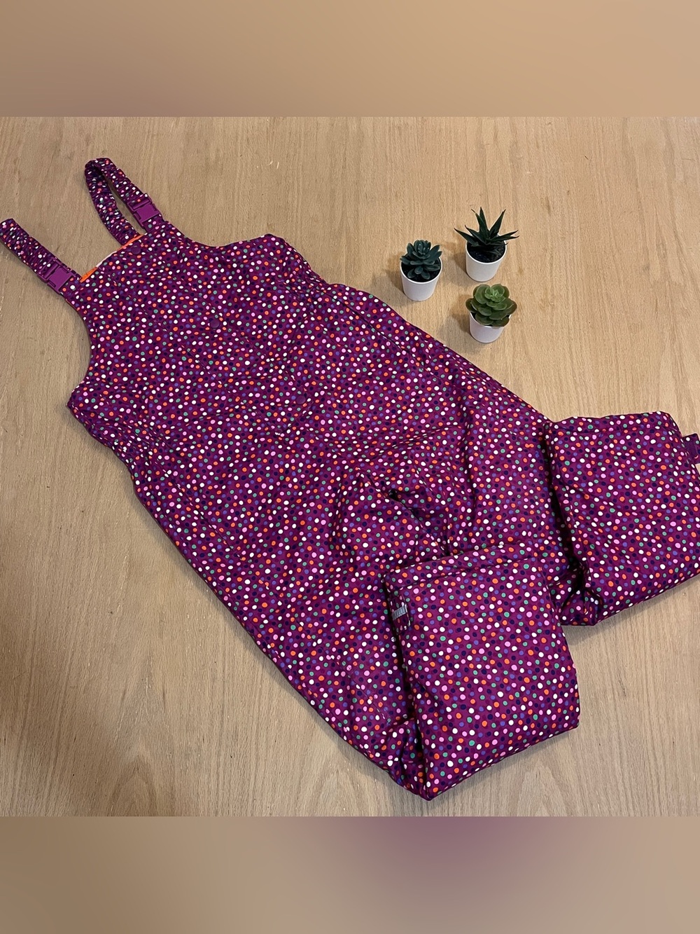 Hanna Andersson Insulated Polka Dot Bib Snow Pants